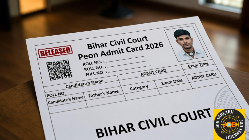 Bihar Civil Court Peon Admit Card 2026 