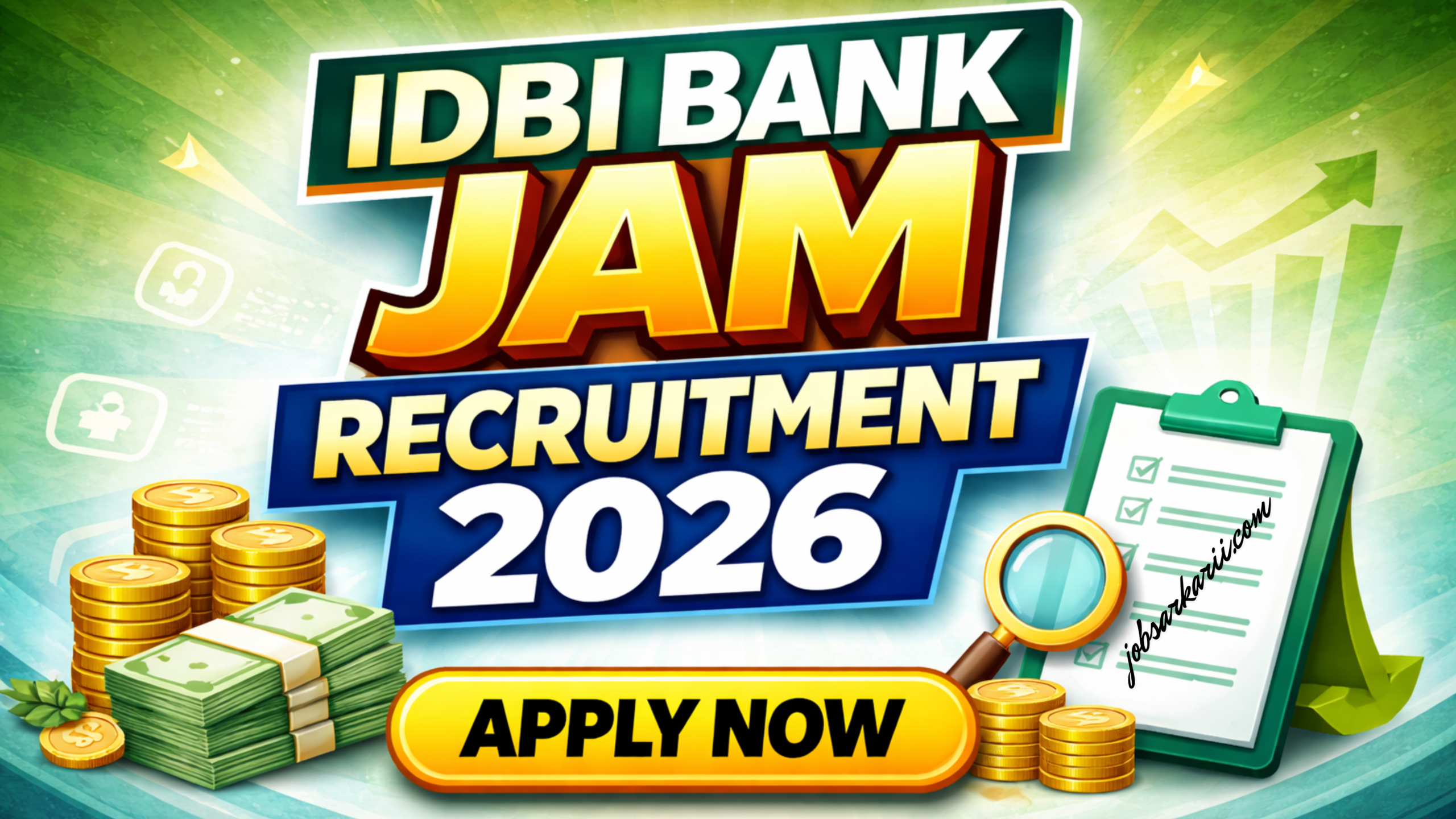 Read more about the article IDBI Bank JAM Recruitment 2026: 1100 Junior Assistant Manager Grade O Vacancies – Apply Online Before 19 March 2026