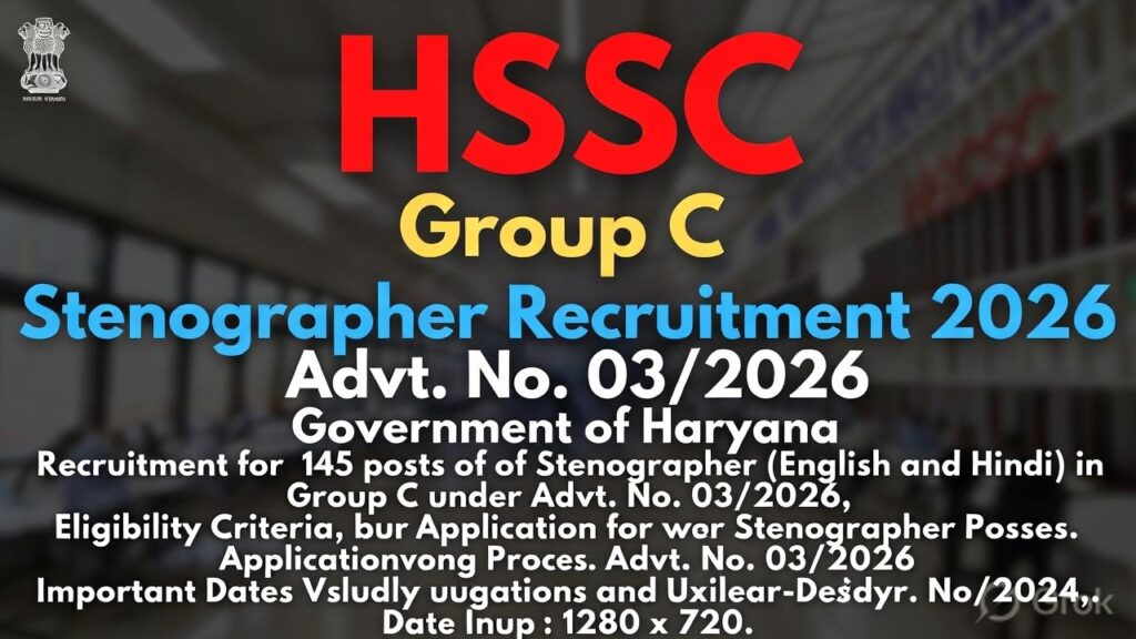 HSSC Group C Stenographer Recruitment