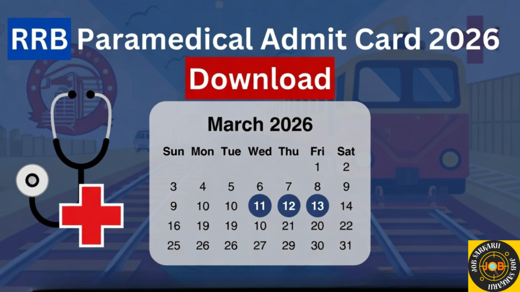 RRB Paramedical Admit Card 2026 Download