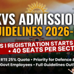 KVS Admission Guidelines 2026-27
